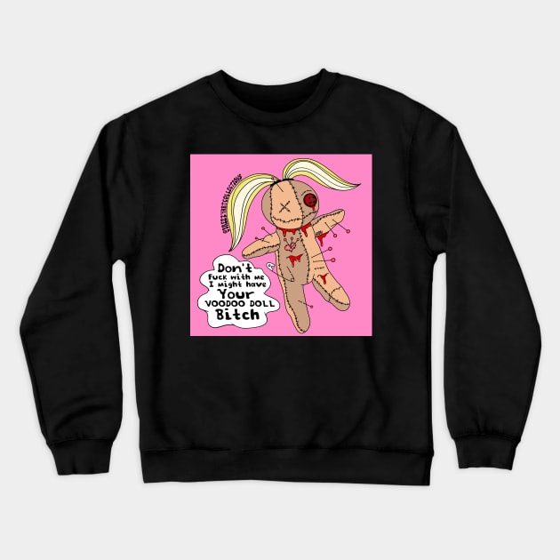 Voodoo Doll Baddie Crewneck Sweatshirt by BreezyArtCollections 